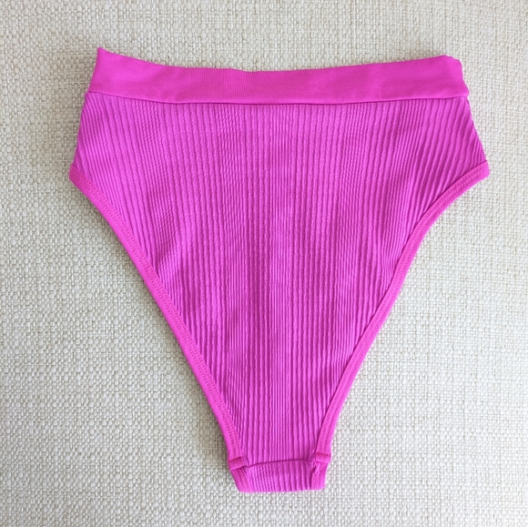 L*Space Bright Fuchsia Frenchi Bitsy Bikini Bottom Large - Picture 3 of 11